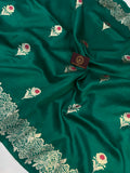 Green Pure Banarasi Handloom Silk Saree - Aura Benaras