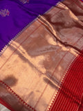 Purple Pure Banarasi Handloom Silk Saree