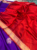 Purple Pure Banarasi Handloom Silk Saree