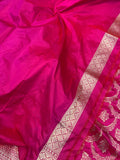 Rani Pink Pure Banarasi Handloom Katan Silk Saree - Aura Benaras