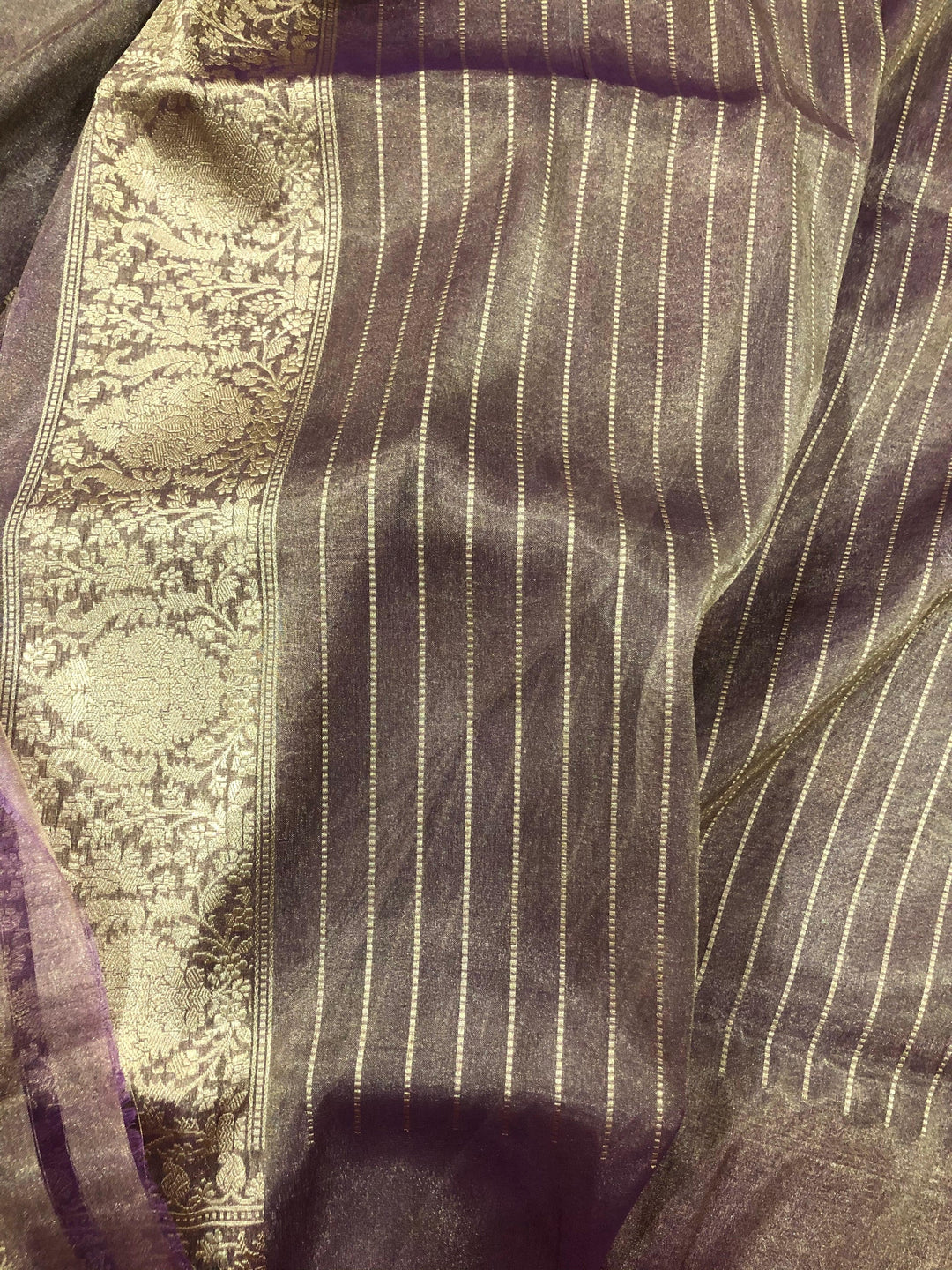 Pre Order :: Copper Color Pure Banarasi Handloom Tissue Silk Saree