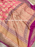 Pastel Pink Pure Banarasi Khaddi Georgette Saree -  Aura Benaras