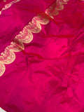Rani Pink Banarasi Handloom Katan Silk Saree