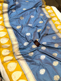 Blue Sona Roopa Banarasi Handloom Katan Silk Saree - Aura Benaras