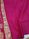 Rani Banarasi Handloom Satin Silk Saree - Aura Benaras