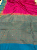 Rani Pink Banarasi Handloom Art Silk Saree - Aura Benaras