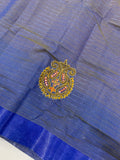 Yellow Banarasi Handloom Semi Tissue Silk Saree - Aura Benaras
