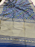 Royal Blue Meenakari Banarasi Handloom Katan Silk Saree - Aura Benaras