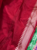 Red Meenakari Banarasi Handloom Pure Katan Silk Saree - Aura Benaras
