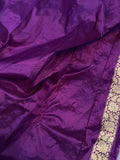 Purple Kadwa Jaal Pure Banarasi Handlloom Katan Silk Saree - Aura Benaras