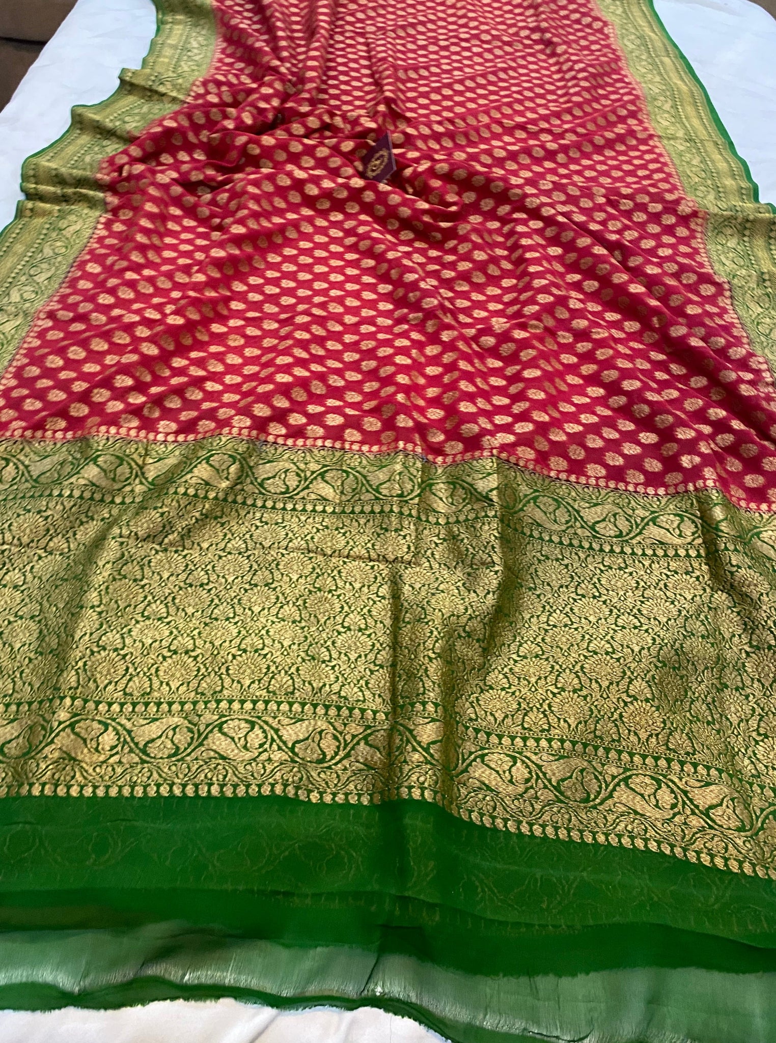 Maroon silk saree with blouse 114I
