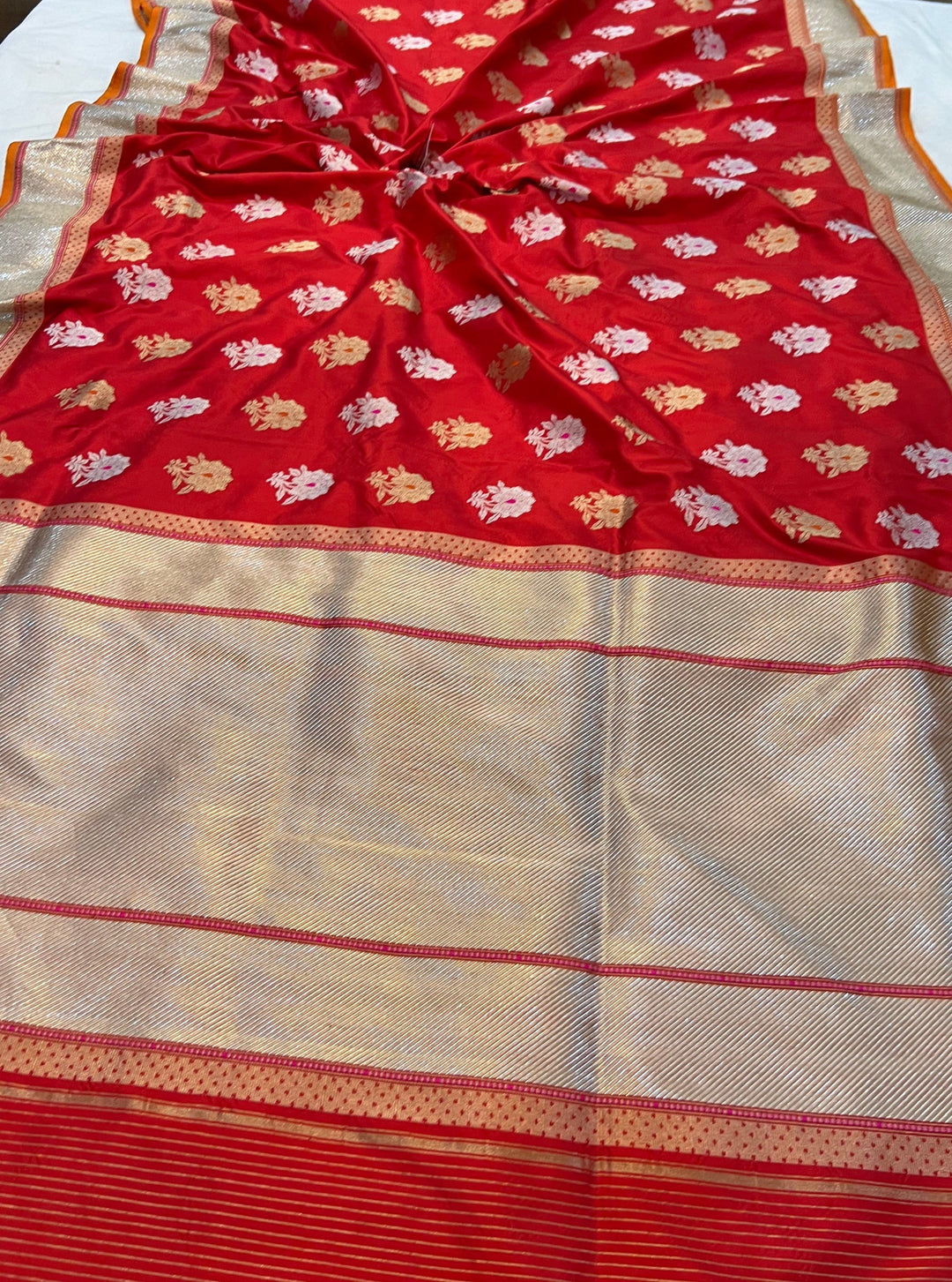 Red Kadhua Banarasi Handloom Katan Silk Saree