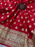 Red Banarasi Handloom Soft Silk Saree