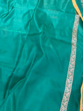 Sea Green Banarasi Handloom Soft Silk Saree - Aura Benaras