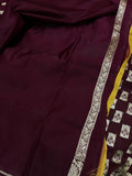 Deep Maroon Banarasi Handloom Soft Silk Saree - Aura Benaras