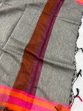 Grey Banarasi Handloom Art Cotton Saree - Aura Benaras Budget saree