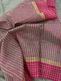 Grey Banarasi Handloom Art Cotton Saree - Aura Benaras Budget saree