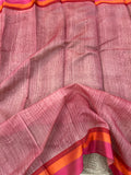 Grey Banarasi Handloom Art Cotton Printed Saree