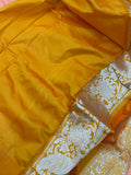 Peach Pure Banarasi Handloom Katan Silk Saree - Aura Benaras