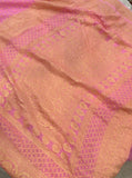 Baby Pink Pure Banarasi Khaddi Georgette Saree - Aura Benaras