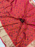 Cherry Banarasi Handloom Soft Silk Saree - Aura Benaras