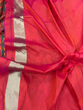 Cherry Banarasi Handloom Soft Silk Saree - Aura Benaras