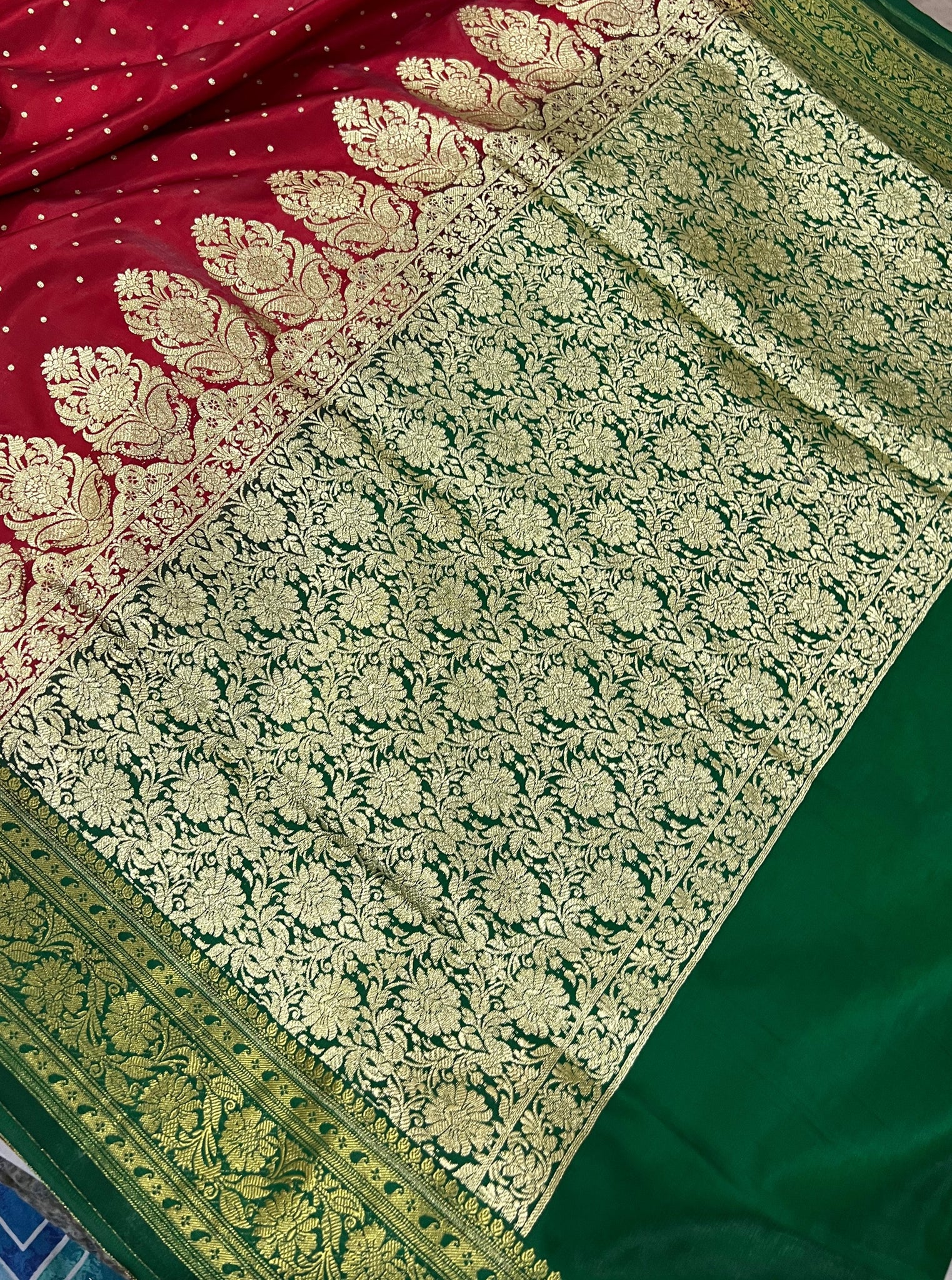 Green Dharmavaram Soft Silk Saree With Zari Weave – Samvita