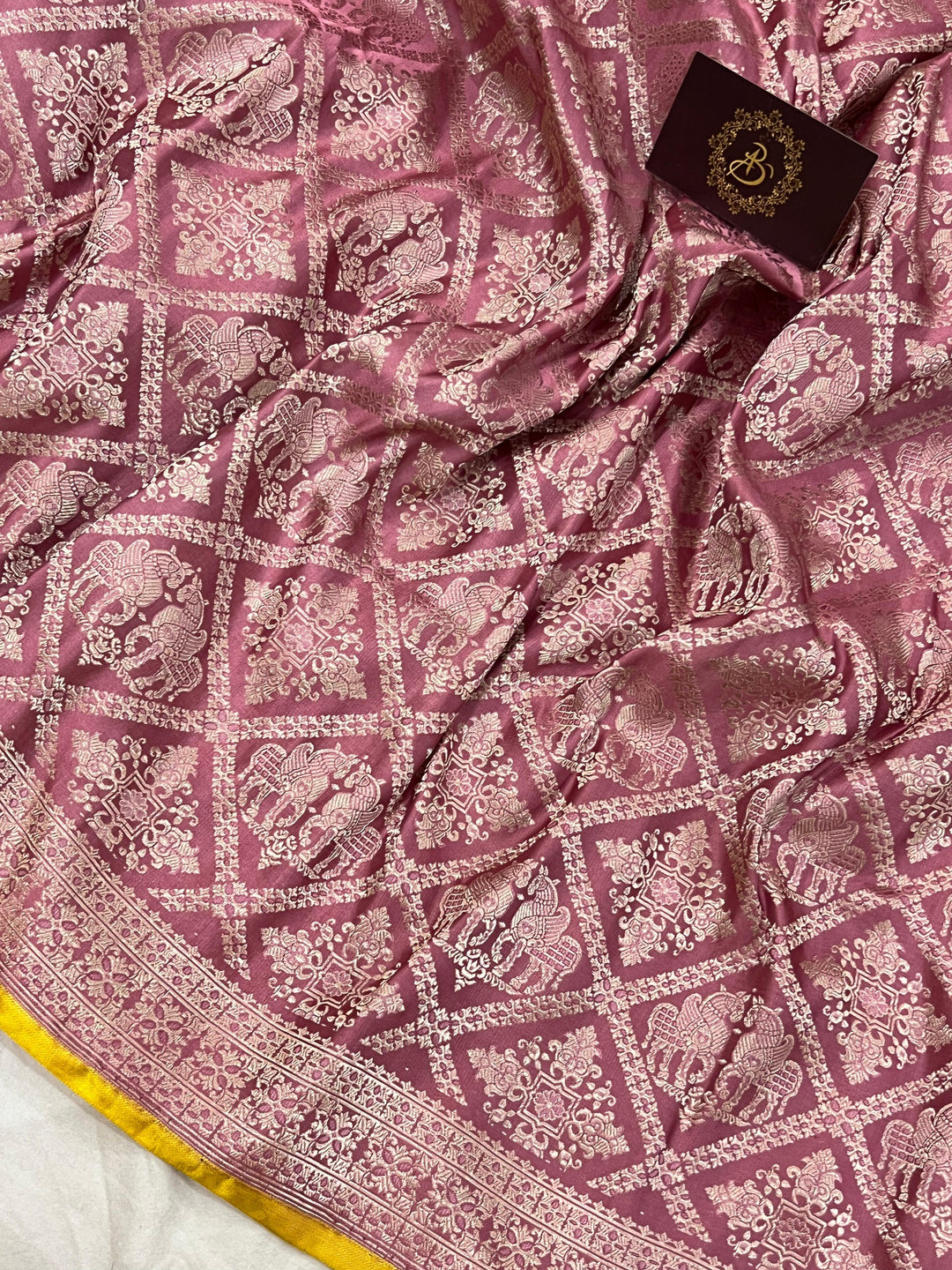 Pastel Pink Pure Banarasi Handloom Katan Silk Saree - Aura Benaras