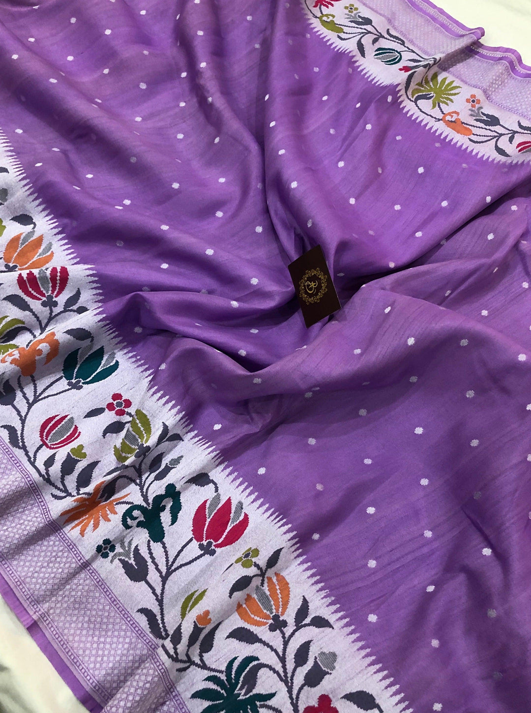 Purple Pure Banarasi Khaddi Georgette Saree - Aura Benaras