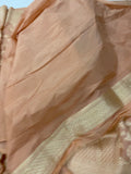 Pastel Rose Pure Banarasi Handloom Katan Silk Saree - Aura Benaras