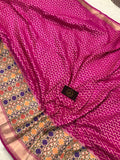 Pink Paithani Pure Banarasi Handloom Katan Silk Saree - Aura Benaras