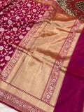 Rani Pure Banarasi Handloom Katan Silk Saree - Aura Benaras