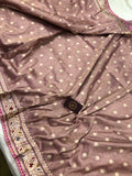 Candy Purple Jamawar Banarasi Handloom Katan Silk Saree - Aura Benaras
