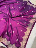 Purple Banarasi Handloom Katan Silk Saree - Aura Benaras