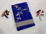 Royal Blue Pure Banarasi Handloom Georgette Dupatta