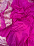 Magenta Pink Pure Banarasi Handloom Katan Silk Saree - Aura Benaras