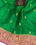 Banarasi Handloom Pure Georgette Silk Saree - Aura Benaras