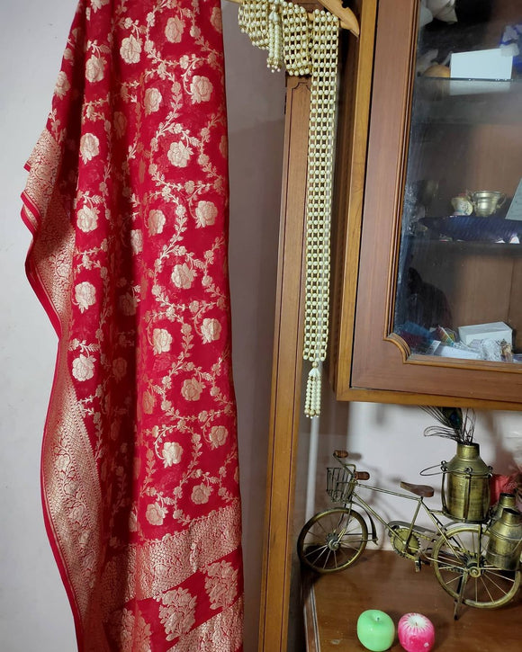 Pure Banarasi Silk Suit | Zarkaashi
