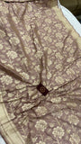 Pastel Violet Pure Banarasi Handloom Katan Silk Saree -Aura Benaras